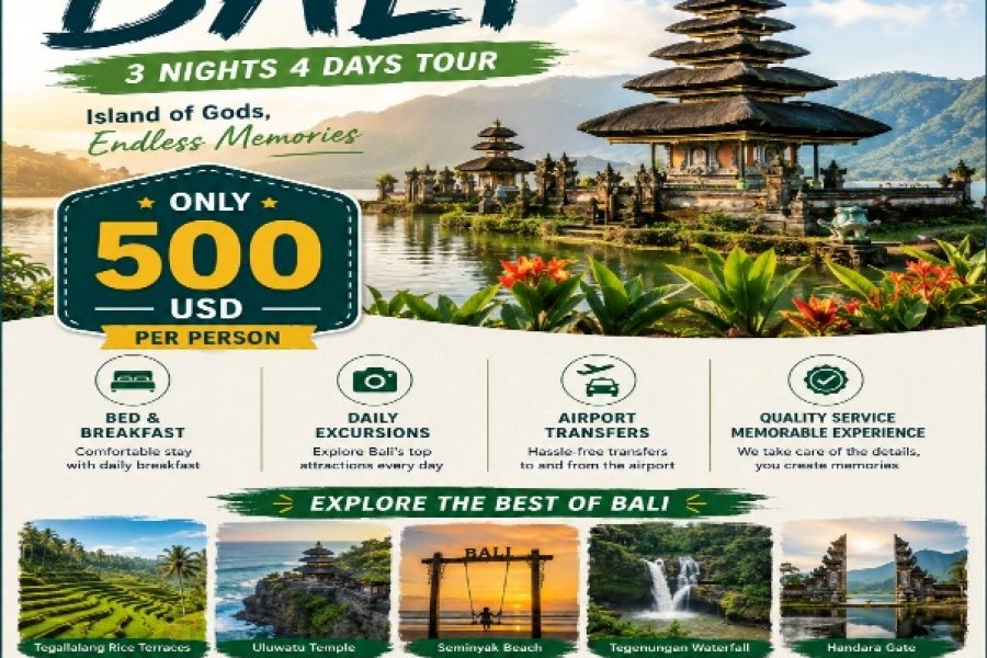 Bali (Indonesia) – 3 NIGHTS | 4 DAYS ✈️
